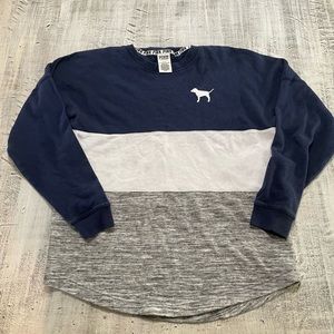 Victorias Secret Pink Colorblock Sweatshirt Size S